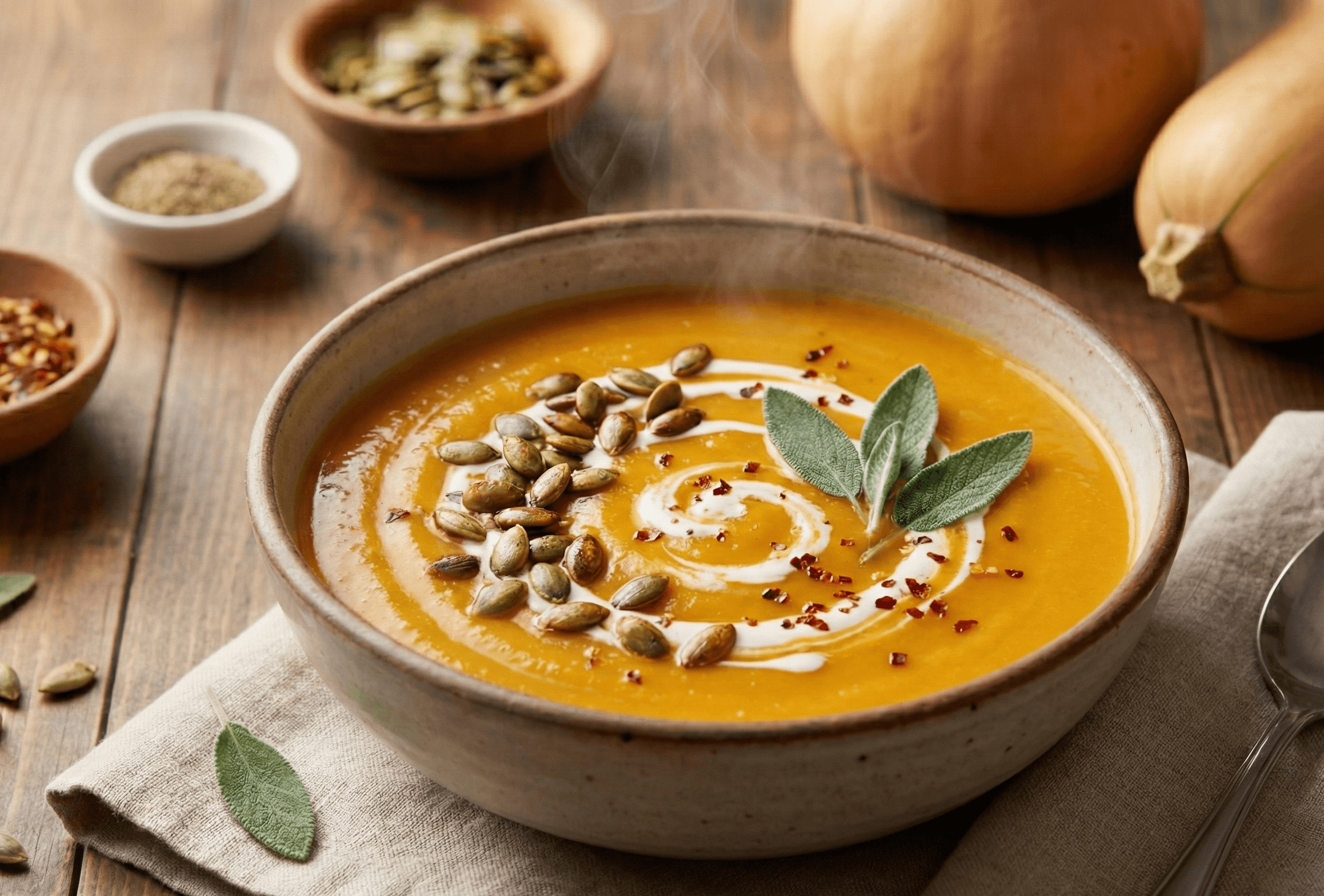 Spiced butternut soup
