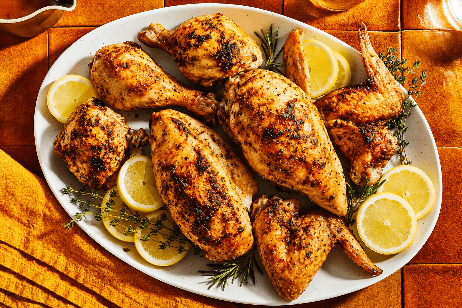 Lemon roast chicken